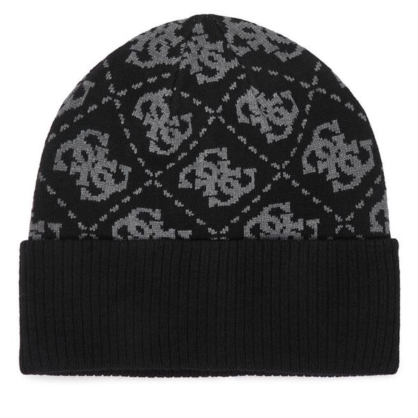 Czapka Guess. Czarne czapki Guess, z aplikacjami. Za 194.99 zł.