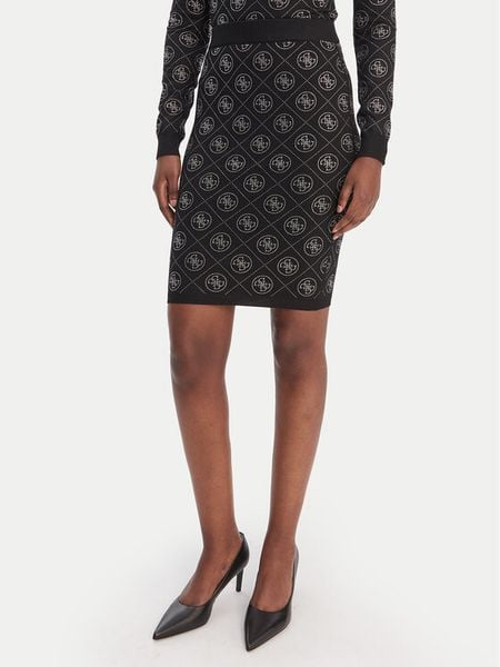 Guess Spódnica midi W6RD0O Z3JD2 Czarny Regular Fit. Czarne spódnice Guess, m, z aplikacjami, z syntetyku, midi. Za 475.00 zł.