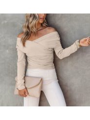 Milan Kiss Bluzka w kolorze kremowym rozmiar: L. Brązowe bluzki Milan Kiss, l, bez wzorów, bez kołnierzyka, bez ramiączek. Za 132.98 zł.