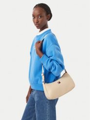 Tommy Jeans Torebka Tjw Daily Elevated Shoulder Bag AW0AW19041 Beżowy jasny. Brązowe torebki klasyczne Tommy Jeans, bez wzorów, z jeansu, bez dodatków. Za 369.99 zł.