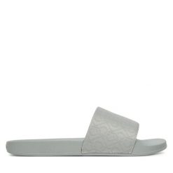 Klapki Calvin Klein. Szare klapki Calvin Klein, bez wzorów, bez obcasa. Za 139.99 zł.