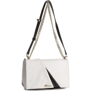 Torebka BLUMARINE - Elisabeth B10.002 Offwhite/Black F03. Białe torebki klasyczne Blumarine, bez wzorów, ze skóry, bez dodatków. W wyprzedaży za 849.00 zł.