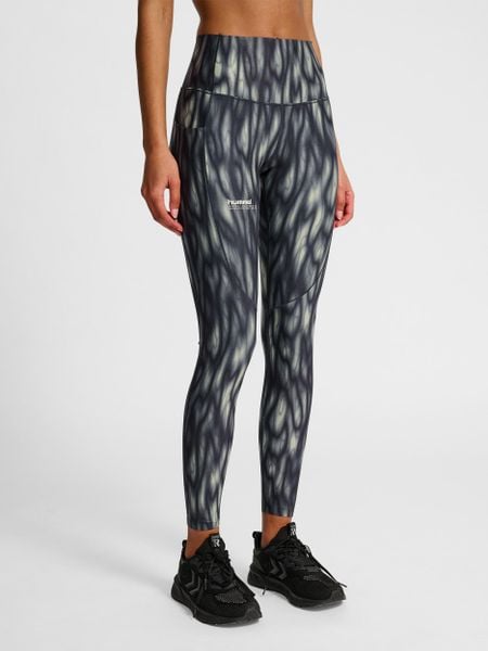 Damskie legginsy Hummel AOP Hiit Intensity. Zielone legginsy Hummel, xs, bez wzorów, z materiału. Za 212.00 zł.
