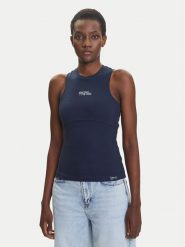 Pepe Jeans Top Red Bull Racing Logo RL500011 Granatowy Slim Fit. Niebieskie topy Pepe Jeans, xs, bez wzorów, z bawełny, bez kołnierzyka, bez ramiączek. Za 89.99 zł.