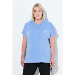 Damskie Bluza funkcyjna szybkoschnąca kaptur bez rękawów. Niebieskie bluzy Ulla Popken, plus size, bez wzorów, z bawełny, bez kaptura. W wyprzedaży za 191.99 zł.