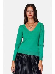 William de Faye Sweter w kolorze zielonym rozmiar: 38. Zielone swetry William de Faye, bez wzorów, z kaszmiru, bez ramiączek. Za 113.99 zł.