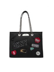 DKNY Torebka R52AEK79 Czarny. Czarne torebki klasyczne DKNY, bez wzorów, z materiału, bez dodatków. Za 749.99 zł.