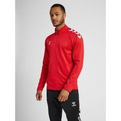 Bluza sportowa dla dorosłych Hummel Core XK Poly Zip Sweat. Czerwone bluzy Hummel, xl, bez wzorów, bez kaptura. Za 161.00 zł.
