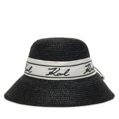 Kapelusz KARL LAGERFELD. Czarne kapelusze KARL LAGERFELD, bez wzorów. Za 529.99 zł.