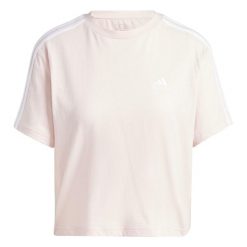 Koszulka damska adidas Essentials 3-Stripes Single Jersey Crop Top. Czerwone topy Adidas, bez wzorów, z bawełny, bez kołnierzyka, bez ramiączek. Za 105.99 zł.
