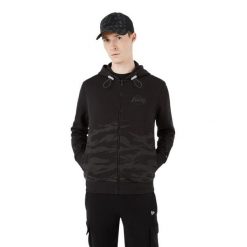 Bluza z zamkiem błyskawicznym New Era Los Angeles Lakers. Czarne bluzy New Era, l, bez wzorów, z bawełny, bez kaptura. Za 277.00 zł.