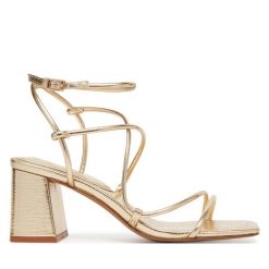 Sandały Aldo. Żółte sandały Aldo, bez wzorów, bez obcasa, na słupku, bez zapięcia. Za 339.99 zł.