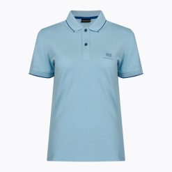Koszulka polo damska Napapijri E-Nina blue clear M. Niebieskie koszulki polo Napapijri, m, bez wzorów, bez kołnierzyka, bez ramiączek. Za 199.99 zł.