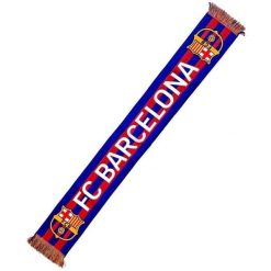FC Barcelona szalik kibica Knitted Scarf N23 5004BUT23 wielokolorowy. Niebieskie szaliki FC Barcelona, bez wzorów, z materiału. Za 99.00 zł.