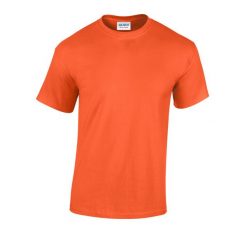 Ciężka Bawełniana Koszulka Unisex Dla Dorosłych. Brązowe bluzki GILDAN, l, bez wzorów, z bawełny, sportowe, bez kołnierzyka, bez ramiączek. Za 30.99 zł.