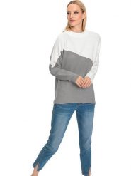 Heine Sweter w kolorze szaro-białym rozmiar: 40. Białe swetry Heine, bez wzorów, bez ramiączek. Za 43.99 zł.