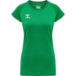 Koszulka damska Hummel hmlhmlCORE volley stretch. Białe bluzki Hummel, xl, bez wzorów, sportowe, bez kołnierzyka, bez ramiączek. Za 147.00 zł.