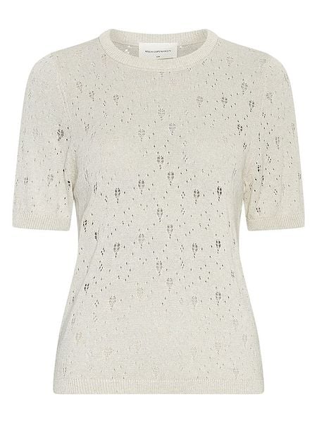 MOSS COPENHAGEN Sweter w kolorze kremowym rozmiar: L/XL. Brązowe swetry Moss Copenhagen, l, bez wzorów, bez ramiączek. Za 164.95 zł.
