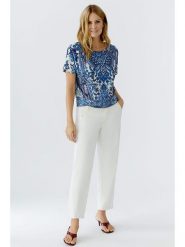 Oui Bluzka w kolorze niebiesko-kremowym rozmiar: 38. Niebieskie bluzki Oui, bez wzorów, bez kołnierzyka, bez ramiączek. Za 217.99 zł.