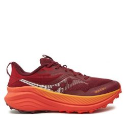 Buty do biegania Saucony. Czerwone obuwie sportowe Saucony, bez zapięcia, do biegania. Za 799.99 zł.