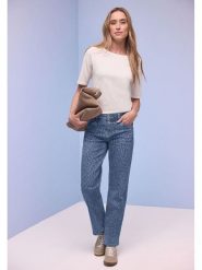 Street One Dżinsy - Regular fit - w kolorze niebieskim rozmiar: W30/L28. Niebieskie jeansy Street One, l, z aplikacjami. Za 189.74 zł.