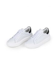 Anna Morellini Skórzane sneakersy "Silana" w kolorze biało-czarnym rozmiar: 40. Białe trampki Anna Morellini, bez wzorów, bez zapięcia. Za 325.03 zł.