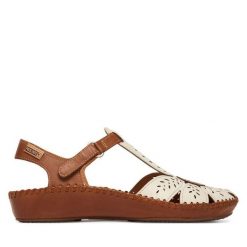 Sandały Pikolinos. Białe sandały Pikolinos, bez wzorów, bez obcasa, na płaskiej podeszwie, bez zapięcia. Za 559.99 zł.