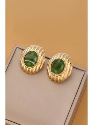 Atelier MIU Pozłacane kolczyki-wkrętki rozmiar: onesize. Zielone kolczyki Atelier MIU, pozłacane. Za 34.99 zł.