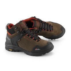 Buty trekkingowe skórzane unisex Alpine Pro Angoon Vibram. Brązowe trekkingi Alpine Pro, za kostkę, trekkingowe. W wyprzedaży za 599.00 zł.