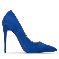 Szpilki DeeZee. Niebieskie szpilki DeeZee, bez wzorów, bez obcasa, na szpilce, bez zapięcia. Za 159.99 zł.