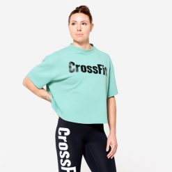 Koszulka fitness damska CrossFit® krótki rękaw. Bluzki NORTHERN SPIRIT, s, bez wzorów, sportowe, bez kołnierzyka, bez ramiączek. W wyprzedaży za 129.99 zł.