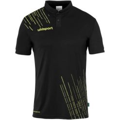 Polo Uhlsport Score 26 Poly. Czarne koszulki polo Uhlsport, xl, bez wzorów, z materiału, bez kołnierzyka, bez ramiączek. Za 170.00 zł.