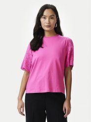 YAS T-Shirt Lex 26033890 Różowy Regular Fit. Czerwone t-shirty YAS, l, bez wzorów, z bawełny, bez kołnierzyka, bez ramiączek. Za 79.99 zł.