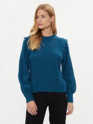 Vila Sweter Norila 14090231 Niebieski Regular Fit. Niebieskie swetry Vila, l, bez wzorów, z syntetyku, bez ramiączek. Za 209.99 zł.