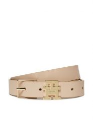 Tommy Hilfiger Pasek Damski Th Monogram 2.5 AW0AW15763 Biały. Białe paski TOMMY HILFIGER, bez wzorów, ze skóry. Za 269.99 zł.