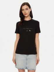 Calvin Klein Jeans T-Shirt J20J224983 Czarny Regular Fit. Czarne t-shirty Calvin Klein Jeans, s, bez wzorów, z bawełny, bez kołnierzyka, bez ramiączek. Za 119.99 zł.