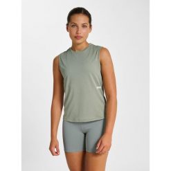 Damski tank top Hummel Pulse Workout. Szare topy Hummel, bez wzorów, bez kołnierzyka, bez ramiączek. Za 158.00 zł.