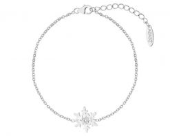 Bransoletka srebrna z cyrkonią - śnieżynka. Szare bransoletki Apart, z cyrkonią, srebrne. Za 109.00 zł.