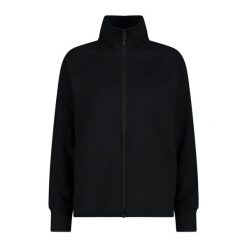 Damska bluza dresowa CMP. Czarne bluzy CMP, bez wzorów, z dresówki, bez kaptura. Za 251.50 zł.