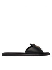 Blauer Klapki S6MOODY01/LEA Czarny. Czarne klapki Blauer, bez wzorów, ze skóry, bez obcasa. Za 469.99 zł.