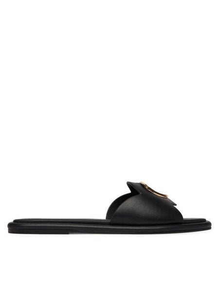 Blauer Klapki S6MOODY01/LEA Czarny. Czarne klapki Blauer, bez wzorów, ze skóry, bez obcasa. Za 398.99 zł.