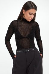 Golf damski wełniany Moss PINKO. Zielone golfy Pinko, l, bez wzorów, z wełny, bez ramiączek. Za 879.00 zł.