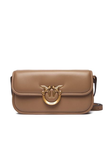 PINKO Torebka Love Box Baguette Al 25-26 PLTT 105083 A26L Brązowy. Brązowe torebki klasyczne Pinko, bez wzorów, ze skóry, bez dodatków. Za 1,329.00 zł.