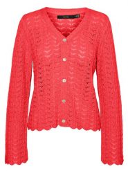 Vero Moda Kardigan w kolorze czerwonym rozmiar: M. Czerwone kardigany Vero Moda, m, bez wzorów, ze splotem. Za 145.26 zł.