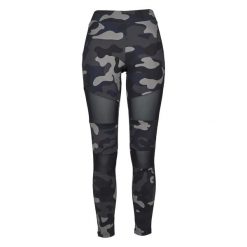 Damskie Legginsy Techniczne Camo Mesh. Brązowe legginsy Urban Classics, s, bez wzorów, z meshu. Za 100.99 zł.