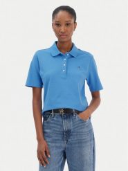 Tommy Hilfiger Polo 1985 WW0WW43224 Niebieski Regular Fit. Niebieskie koszulki polo TOMMY HILFIGER, xxs, bez wzorów, z bawełny, bez kołnierzyka, bez ramiączek. Za 249.99 zł.