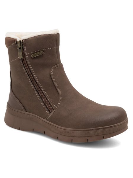 Go Soft Botki INES WS5921-03 Brązowy. Brązowe botki GO SOFT, bez wzorów, ze skóry, bez obcasa, na płaskiej podeszwie, bez zapięcia. Za 199.99 zł.