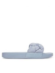 Tommy Jeans Klapki Tjw Braided Slides EN0EN02975 Błękitny. Niebieskie klapki Tommy Jeans, bez wzorów, z jeansu, bez obcasa. Za 209.99 zł.
