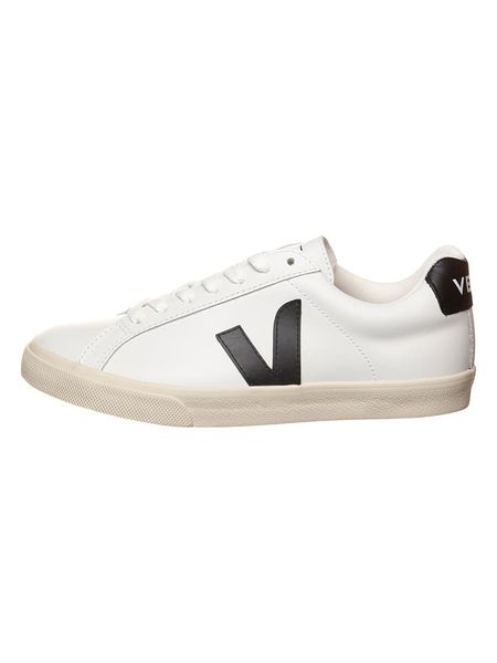 Veja Skórzane sneakersy "Esplar" w kolorze biało-czarnym rozmiar: 38. Białe trampki Veja, bez wzorów, bez zapięcia. Za 455.78 zł.