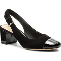Sandały CLARKS - Orabella Meg 261342314 Black Combination Suede. Czarne sandały Clarks, bez wzorów, ze skóry, bez obcasa, na obcasie, bez zapięcia. W wyprzedaży za 229.00 zł.